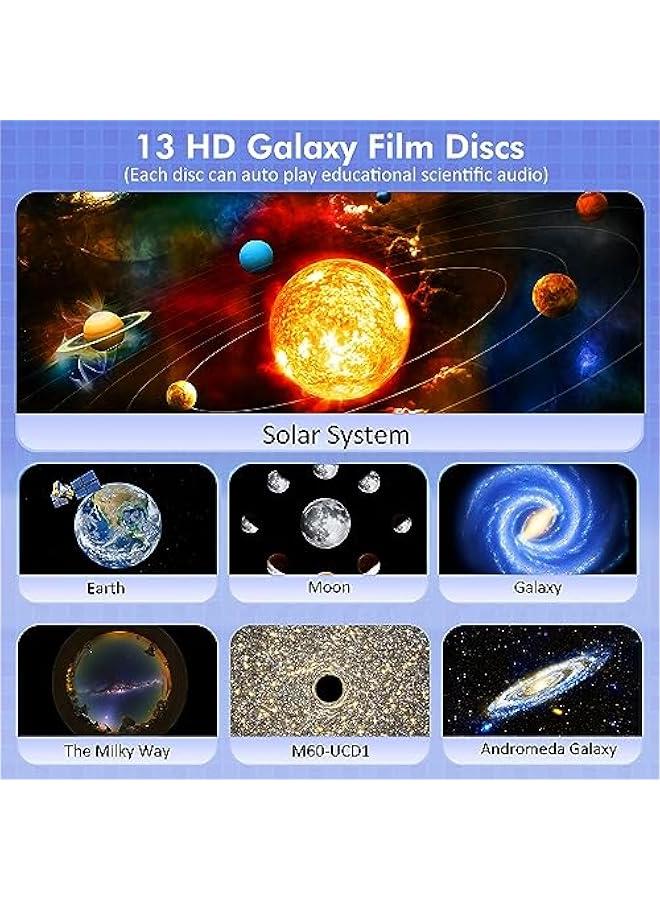 Star Projector, Planetarium Projector for Bedroom Ultra Clear Galaxy Night Light with 4K Replaceable 12 Galaxy Discs 360 Degree Rotation Real Sky Light for Kids Room Birthday s Gift - Image 3