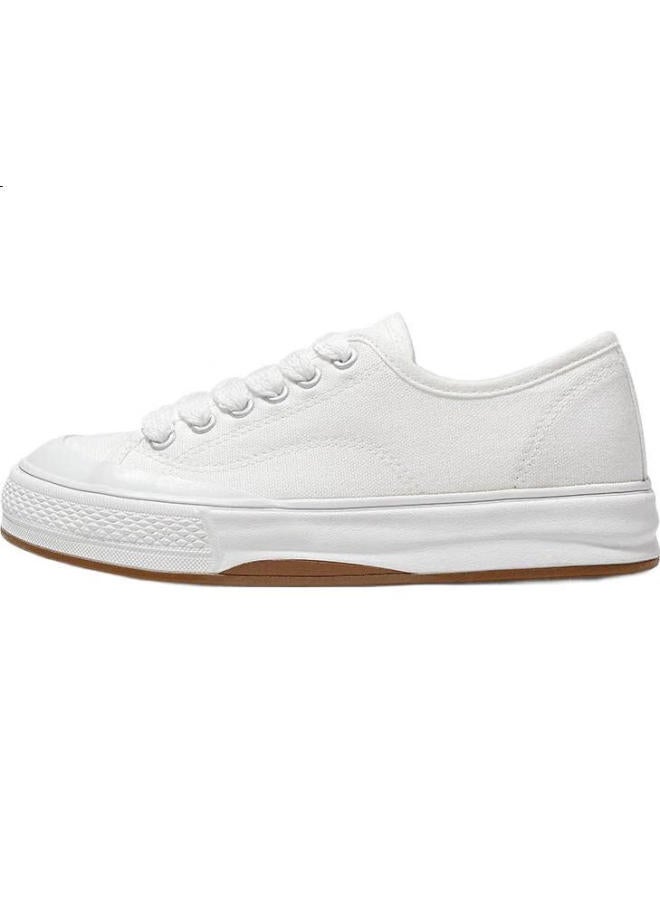 LEAP Official Men'S Canvas Shoes Summer Breathable New Thick-Soled Classic Couple Shoes White Size 37 - Image 2