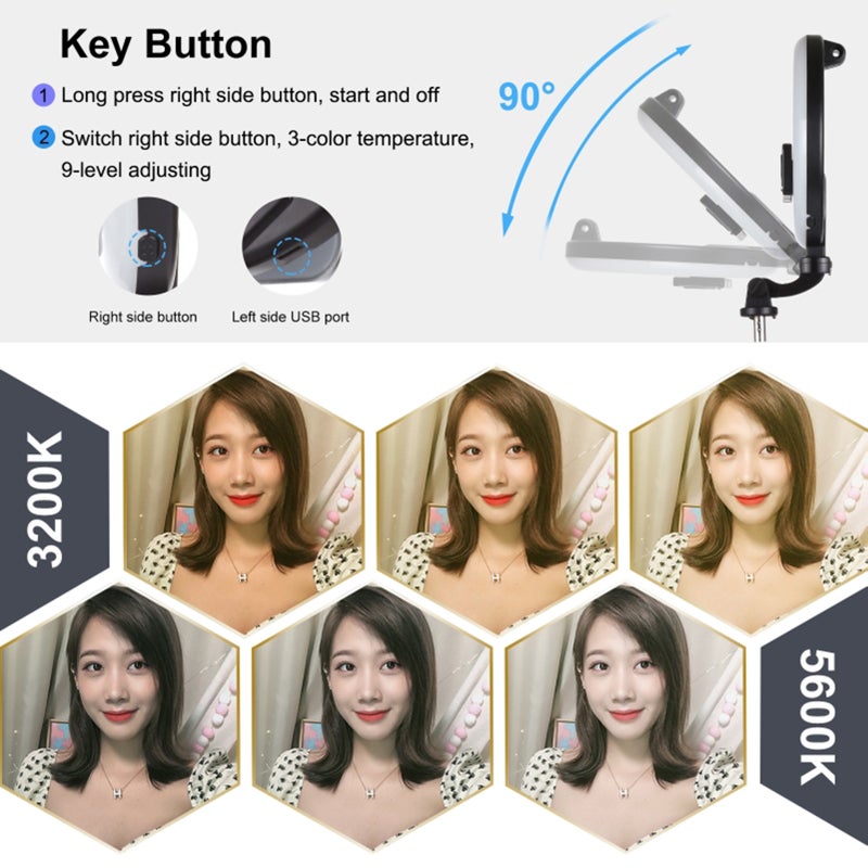 PULUZ Ring Light HandHeld Fill Light BT Selfie Stick Tripod Light for Live Broadcast Vlogging - Image 4