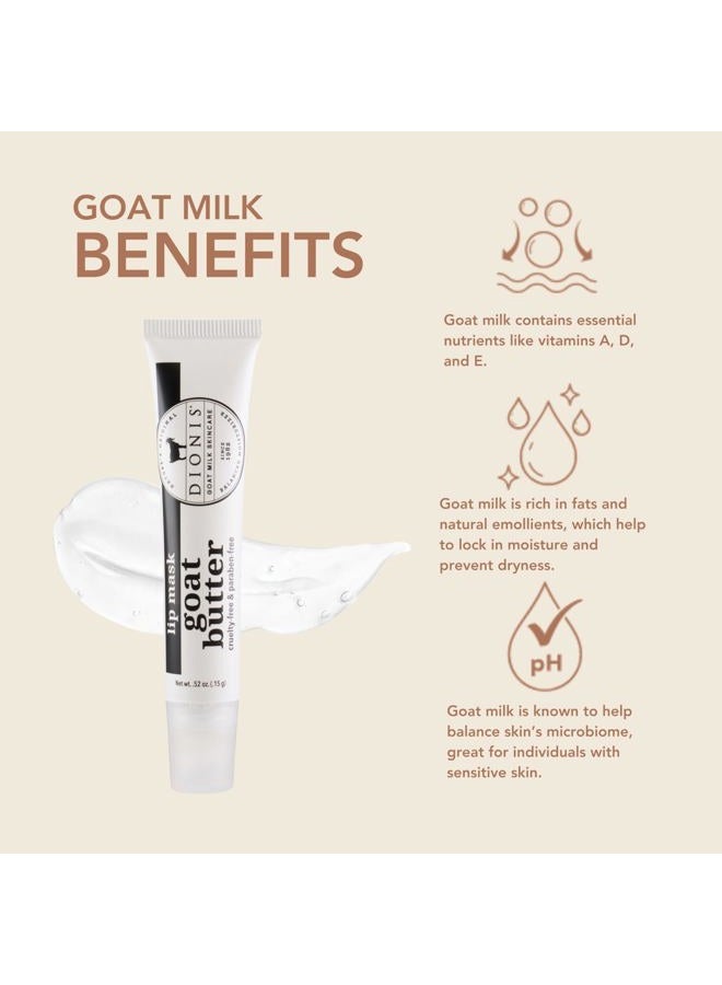 Dionis Goat Butter Overnight Leave On Lip Mask - Raspberry, Goat Milk, Jojoba & Moringa Oils Moisturize & Repair Cracked, Chapped & Dry Lips - Chocolate Shortbread Scented Formula Stays On All Night - Image 2