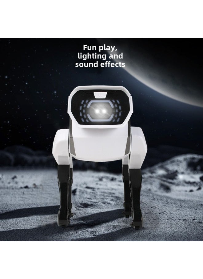 Explosions Children Ai Simulation Robot Dog Intelligent Voice Bionic Remote Control Mechanical Dog Robot Toy Stall-Color:Bobby | Intelligent Bionic Robot Dog + Launch Turret