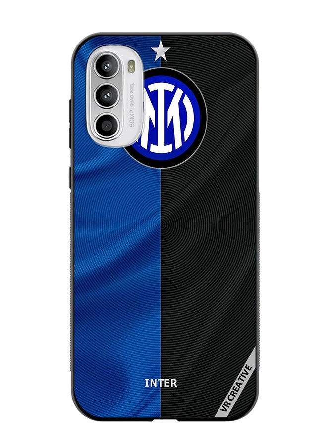 VR CREATIVE Protective Case Cover For Motorola Moto G82 Inter Milan Logo Design Multicolour - Image 1