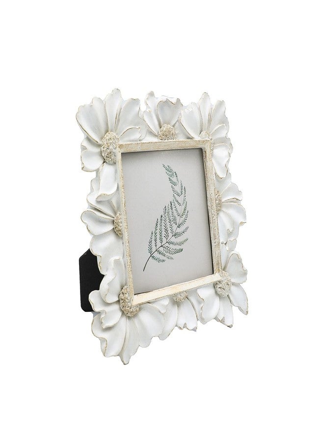 YULINK 4x4 Small Vintage Picture Frame, Tiny Antique White Ornate Square Photo Frame, for Tabletop and Wall Display, Decorative Floral Design Retro Home Decor, Old Fashioned Photo Gallery Art - Image 5