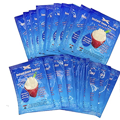 Science Gone Fun Instant Snow Just Add Water Holiday Experiment Reusable Snow 20 PacksMake 80 Cups - Image 1