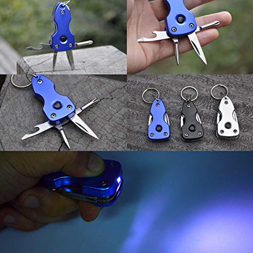 Stealodeal Metal Blue 6 In Flashlight 1 Multipurpose Tool Keychain - Image 5