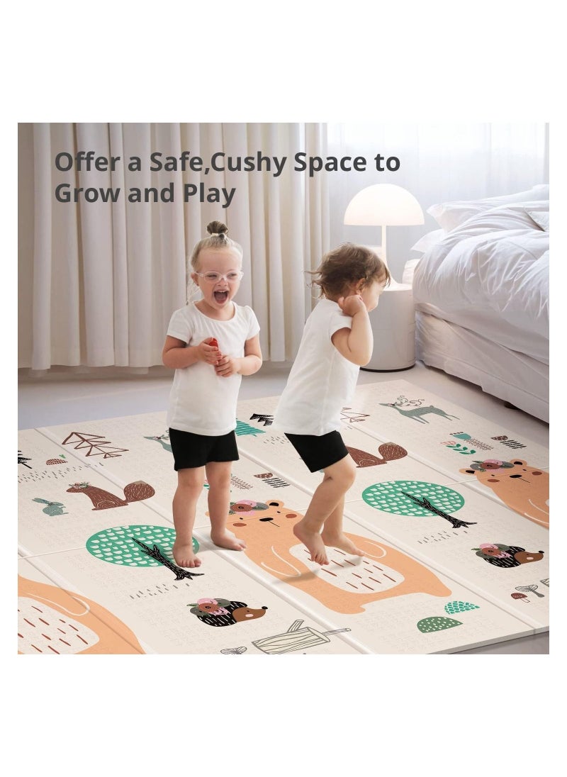 HQ-GAMING - Baby Play Mat  200 * 180 * 1CM Waterproof Non-Slip Large Reversible Playmat Crawling Mat  Extra Thick Soft Baby Playmats for Playing or Camping Mat Bedroom Living Room Plush Carpet Area - Image 1