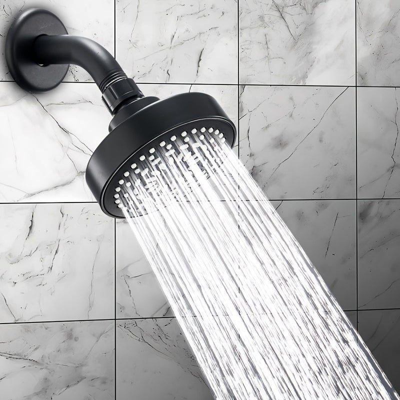 Type B Silver High Pressure Shower Head Sturdy Bathroom Fixture Powerful Spray Compact Nozzle Compatible With High And Low Water Pressure Showers Shower Use - Image 2