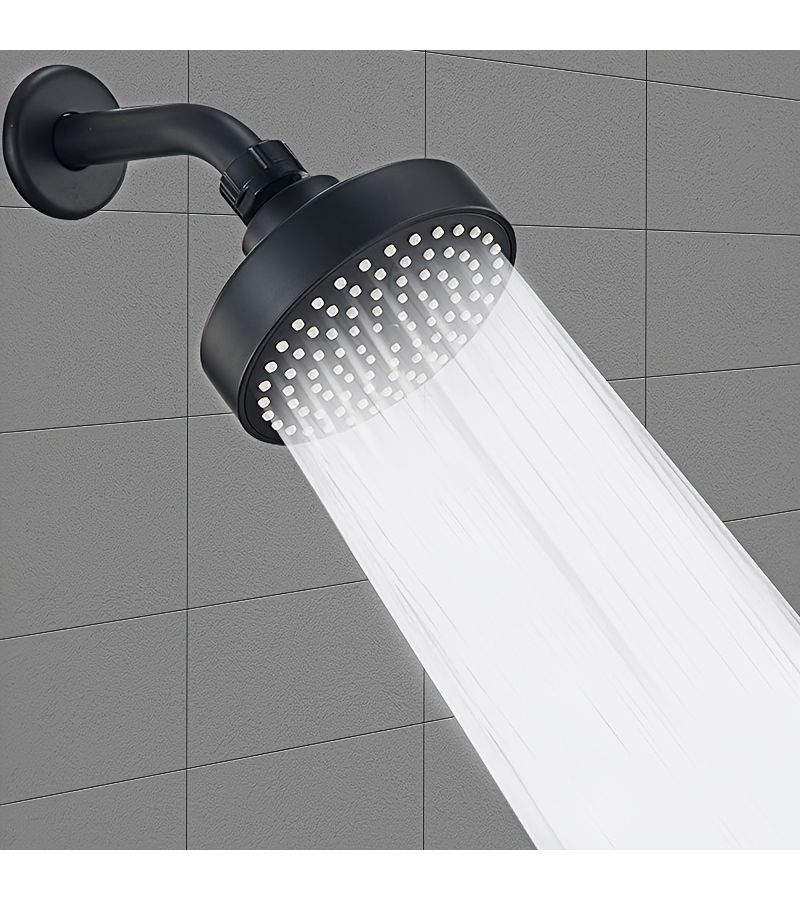 Type B Silver High Pressure Shower Head Sturdy Bathroom Fixture Powerful Spray Compact Nozzle Compatible With High And Low Water Pressure Showers Shower Use - Image 1