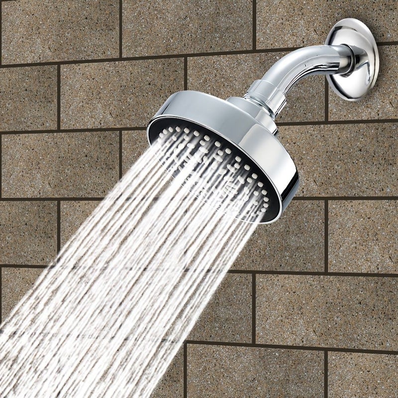 Type B Silver High Pressure Shower Head Sturdy Bathroom Fixture Powerful Spray Compact Nozzle Compatible With High And Low Water Pressure Showers Shower Use - Image 4