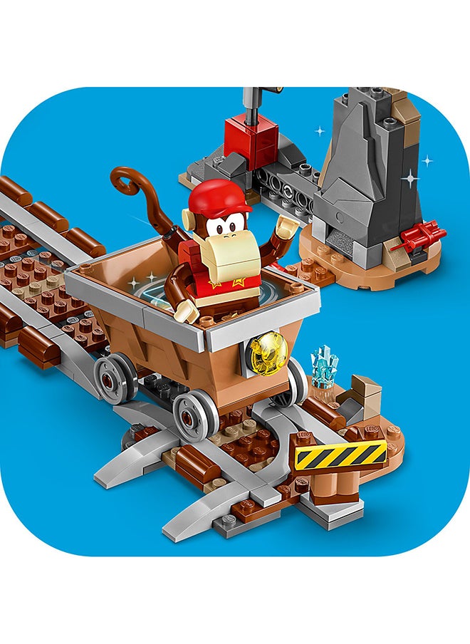 LEGO - Super Mario Diddy Kong'S Mine Cart Ride Expansion Set 71425 Collectible Building Toy Set; Gift Playset For Kids Aged 8 And Over To Combine With A Starter Course (1,157 Pieces) - Image 1
