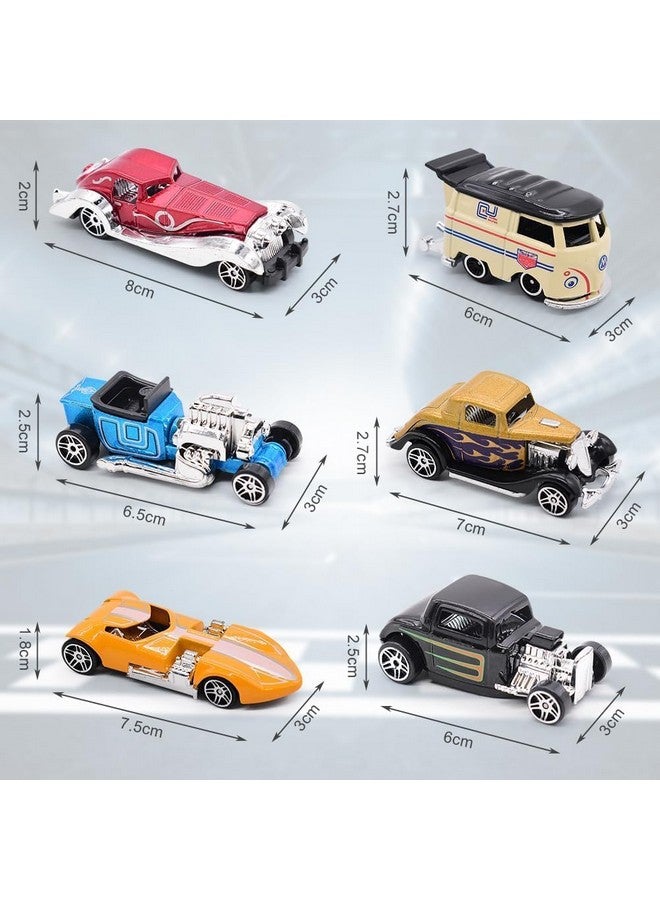 Magicwand Die-Cast【Pack of 6】 1:64 Scale Vintage Car Collectors Free Wheel Set【1 Yr & Up】【Multi-Colored】 - Image 2