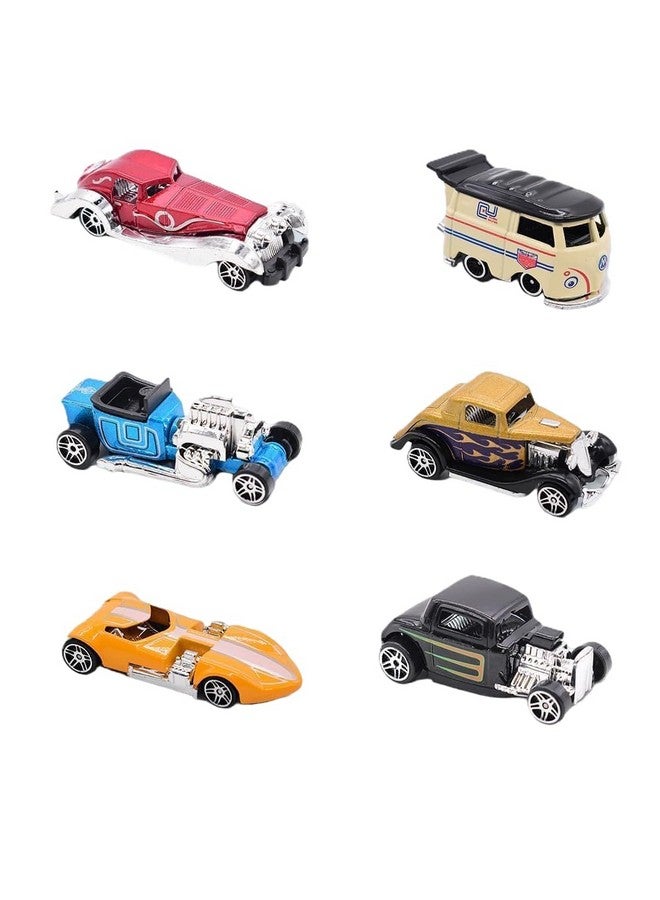 Magicwand Die-Cast【Pack of 6】 1:64 Scale Vintage Car Collectors Free Wheel Set【1 Yr & Up】【Multi-Colored】 - Image 1