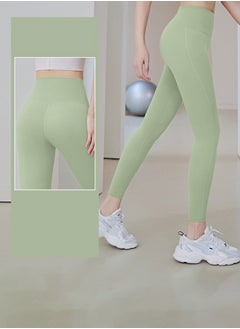 HaveDream Women's Yoga Pants, Women's Stretch High Waist Sports Fitness Pants - Sprout Green L  - Image 1