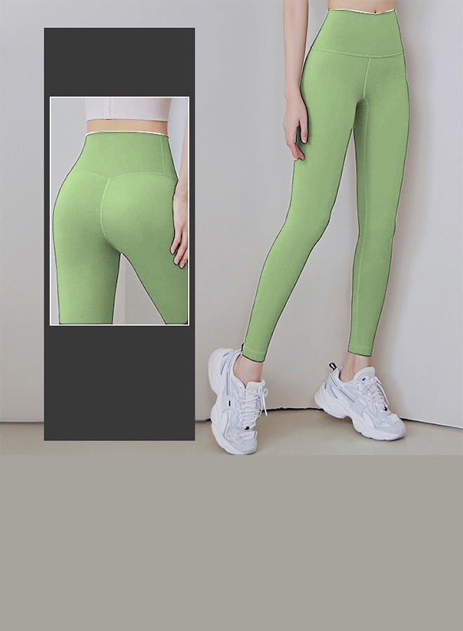 HaveDream Women's Yoga Pants, Women's Stretch High Waist Sports Fitness Pants - Sprout Green L - Image 3