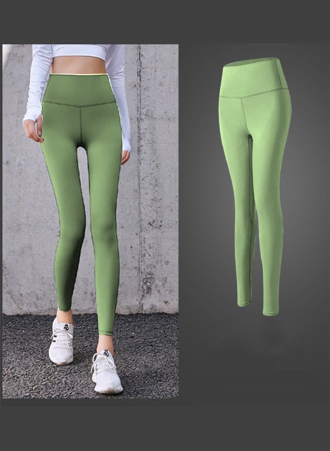 HaveDream Women's Yoga Pants, Women's Stretch High Waist Sports Fitness Pants - Sprout Green L - Image 5