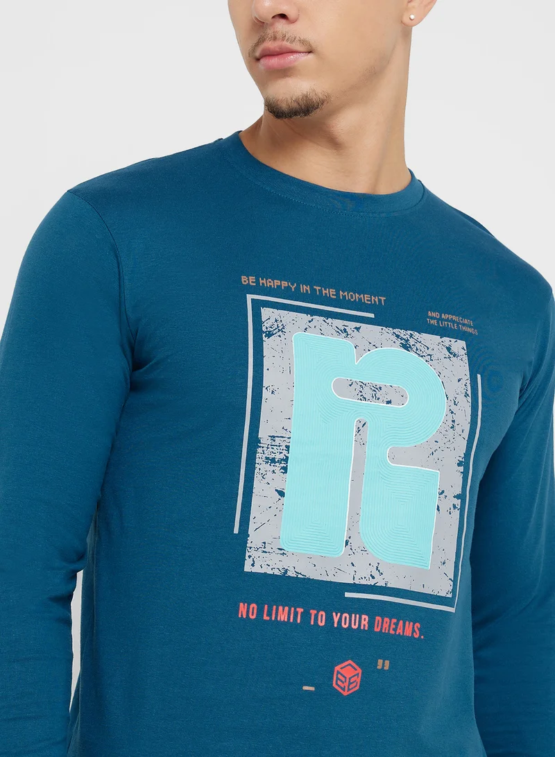 Seventy Five Basics Graphic Long Sleeve T-Shirt