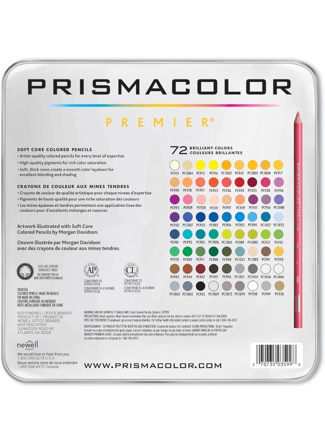 Prismacolor أقلام تلوين بريزماكولور بريميير، 72 عبوة - Image 2