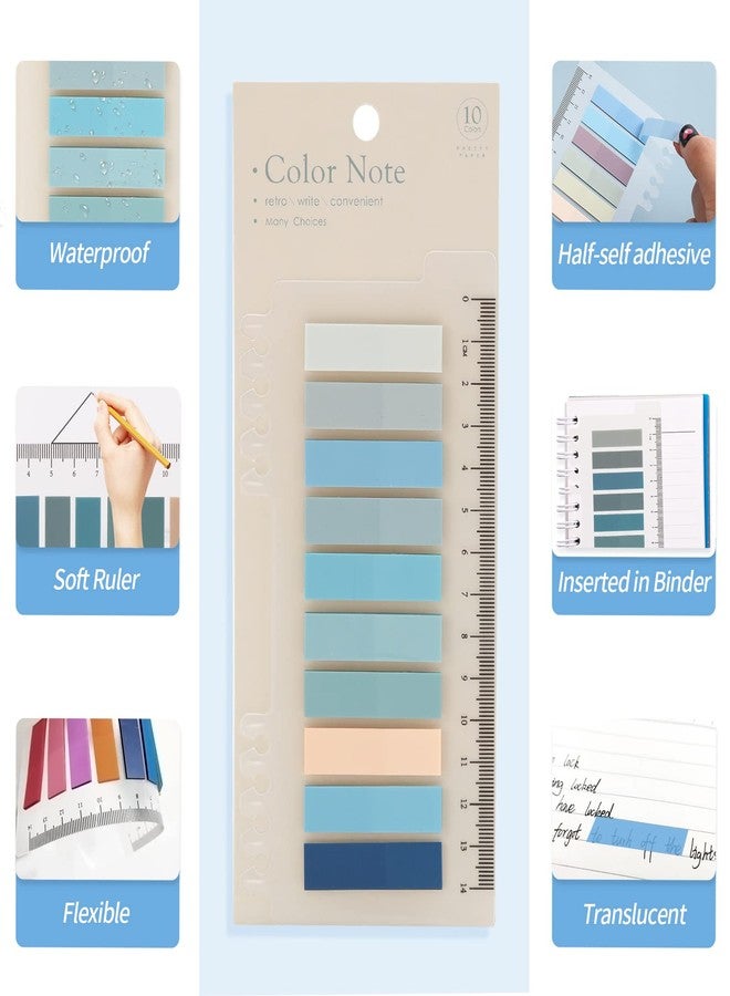 Cherrytree 2000Pcs Sticky Tabs for Annotating Books, Clear Sticky Notes for Binders, Page Markers for Notebooks, Multi-Colored Writable and Repositionable Book Flags Strip Index Tabs - Image 2