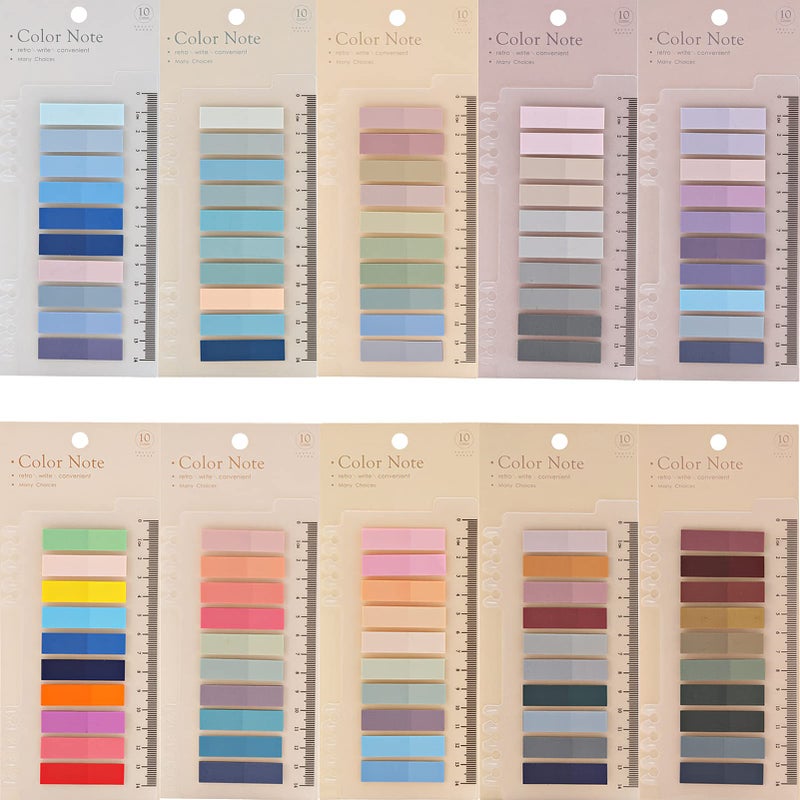 Cherrytree 2000Pcs Sticky Tabs for Annotating Books, Clear Sticky Notes for Binders, Page Markers for Notebooks, Multi-Colored Writable and Repositionable Book Flags Strip Index Tabs - Image 1
