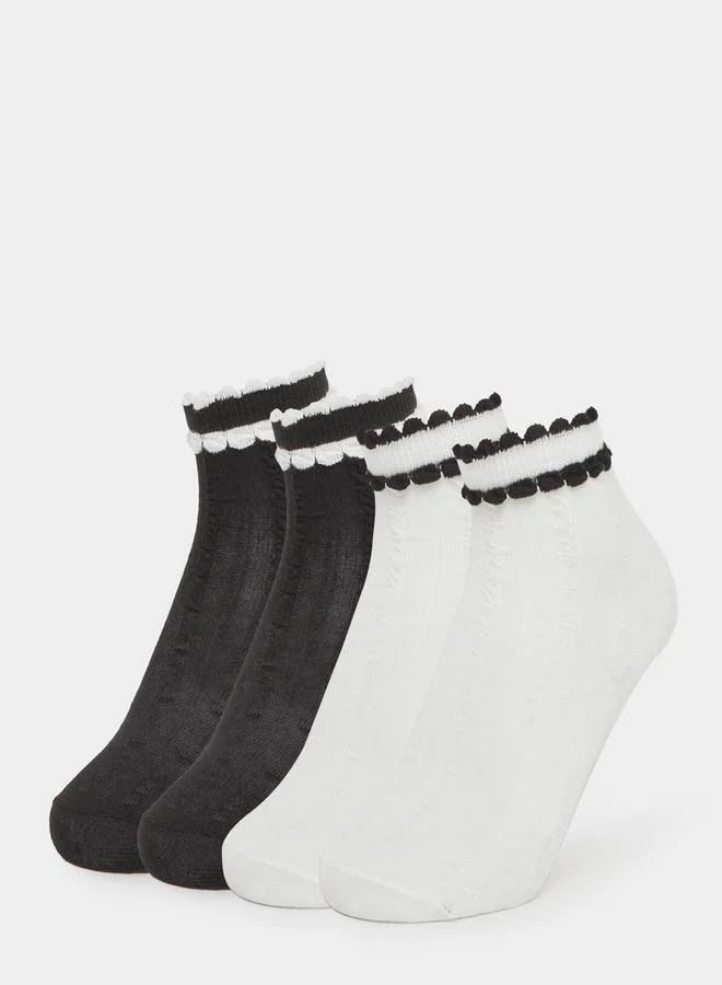 Styli Styli Set of 4 - Solid Crew Socks