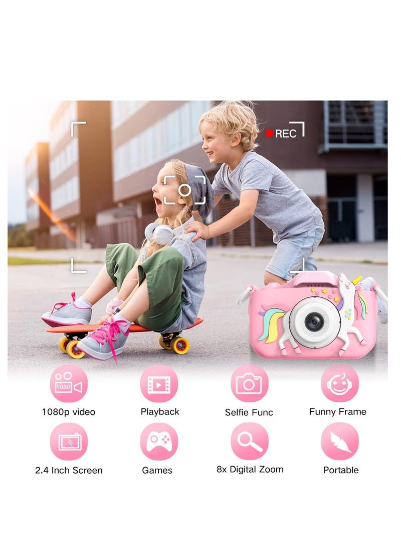 Raxoom Kids Camera Toys for 3-8 Year Old Girls Boys,Children Digital Video Camcorder Camera with Cartoon Soft Cover, Best Chritmas Birthday Festival Gift for Kids - 32G SD Card Included - Image 3