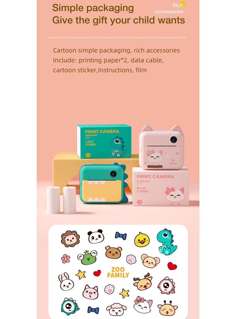 GULFLINK Kids Toy Print Camera for Child Boys Girls Pink - Image 3