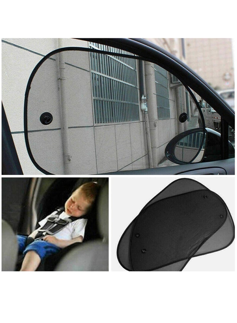 PAMEER Car Window Shade 4-Pack Auto Sunshade for Blocking UV Sunrays Suction Cup Cling Sunshade for Car Front and Back Windows Sun Glare and UV Rays Protection - Image 4
