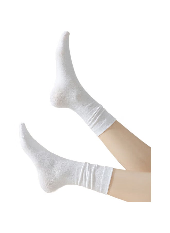 MIIOW Women'S Mid-Calf Socks, Summer Skin-Friendly Breathable Antibacterial Cotton Socks, Slimming Jk Calf Socks, Anti-Slip - Image 2