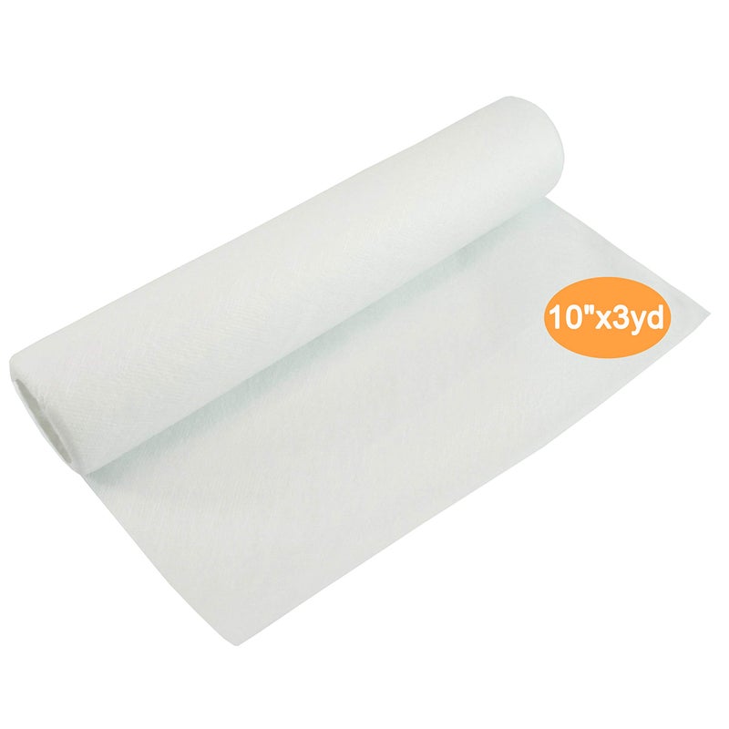 New brothread New brothread Wash Away  Water Soluble Machine Embroidery Stabilizer Backing  Topping 10 x 3 Yd roll  Light Weight  Cut into Variable Sizes for Machine Embroidery and Hand Sewing 