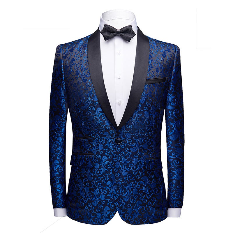 Fashion Floral Cloth Fancy Suit 4 Color Optional Single Western Bulk Suit Number 969 Single Western P160 - Image 1