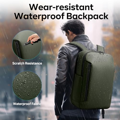 BANGE Durable Business Smart Backpack for Men and Womenï¼Œcan holds 15.6 Inches Laptop Backpack, Waterproof Commute Work Travel Backpack, Flight Carry-On (green) - Image 5