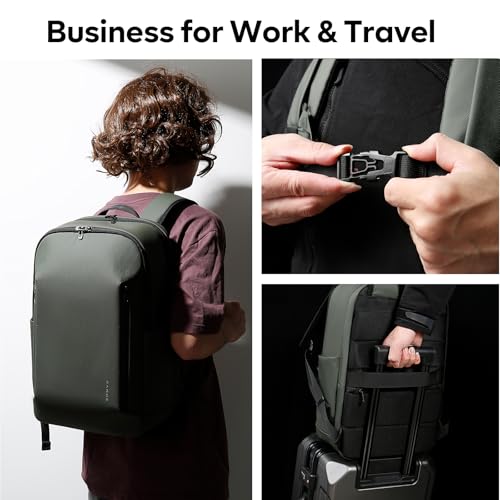 BANGE Durable Business Smart Backpack for Men and Womenï¼Œcan holds 15.6 Inches Laptop Backpack, Waterproof Commute Work Travel Backpack, Flight Carry-On (green) - Image 2