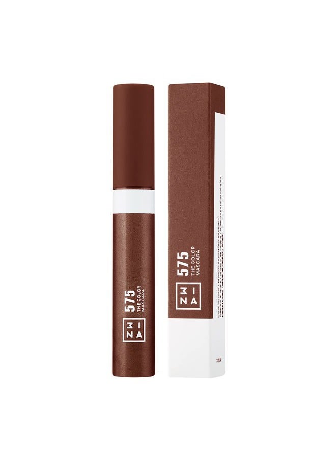 3INA The Color Mascara 575 - Brown Colored Mascara Coats Eyelashes With Fun Color - Washable, Clump Free, Volumizing Mascara in Bold Colors - Colorful Vegan and Cruelty Free Makeup - 0.47 Fl. Oz - Image 4