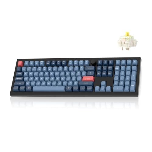 Keychron V6 Max Wireless Custom Mechanical Keyboard, 2.4 GHz Bluetooth QMK Full-Size Layout RGB with Hot-swappable Gateron Banana Switch Compatible with Mac Windows Linux - Image 1