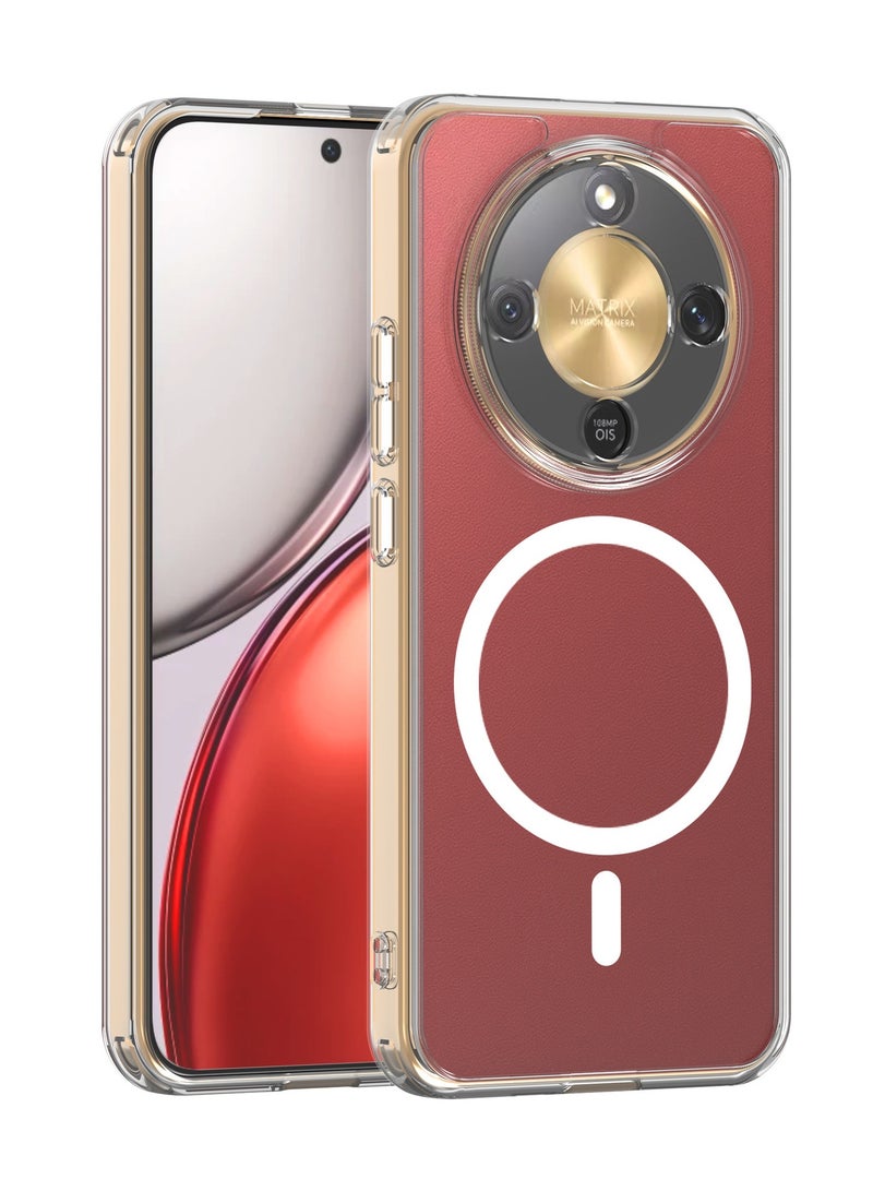 كومبي جراب مغناطيسي لهاتف Honor X9d 5G، متوافق مع MagSafe، غطاء خلفي شفاف مقاوم للصدمات، جراب هاتف مغناطيسي قوي للغاية، مضاد للاصفرار - Image 1