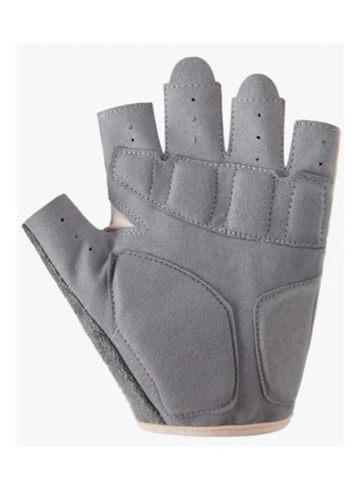 XUN Gym Hand Gloves with Anti-skid and Wear-resistant, Comfortable Exercise Gloves and Breathable Gym Gloves Weight Lifting Gloves, Pink L - Image 4