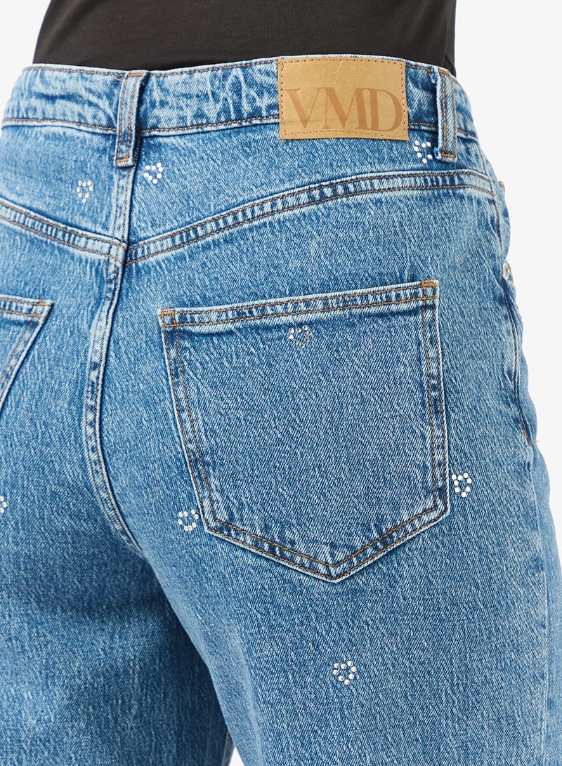 VERO MODA Vmtessa Heart Printed High Waist Jeans - Image 5