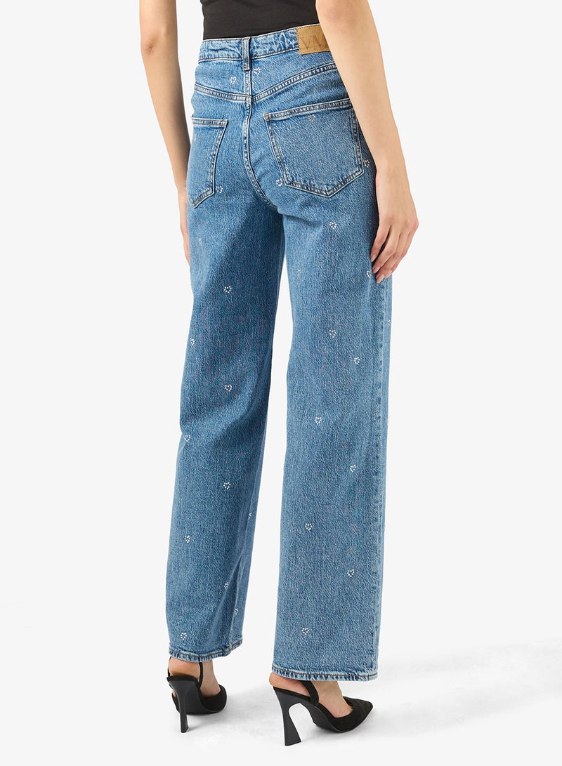 VERO MODA Vmtessa Heart Printed High Waist Jeans - Image 3