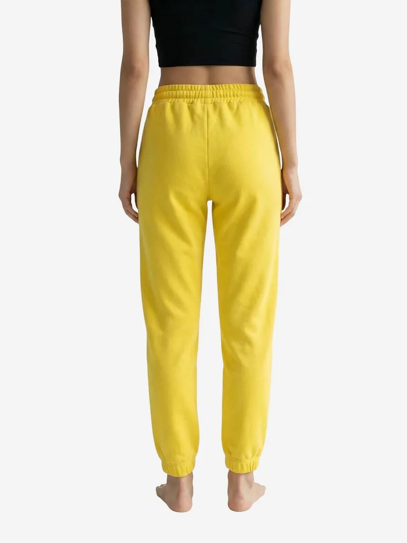 My Fashion Lemon Yellow MY FASHION Elastic Waist Jogger Sweatpants for Women | Best Price UAE