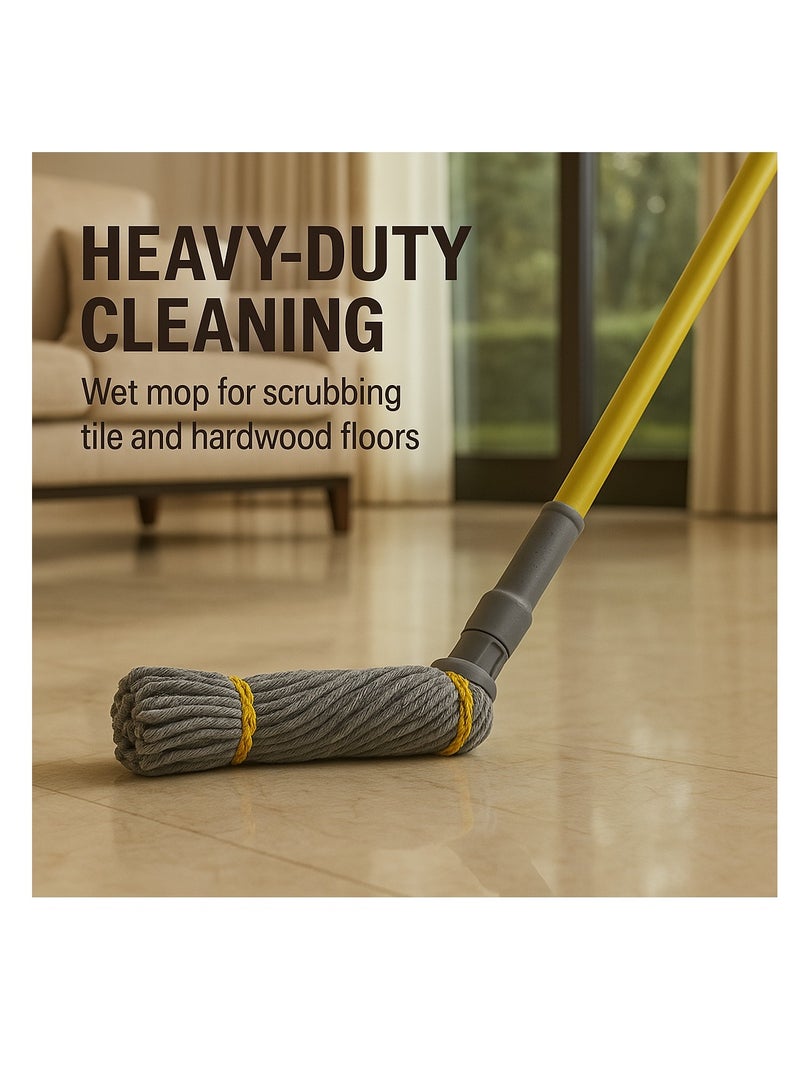 Royalford Royalbright Microfiber Twist Mop- RF12782/ with Iron Handle, for Wet Cleaning, Washable Head and a Long Hand Multicolor - Image 3