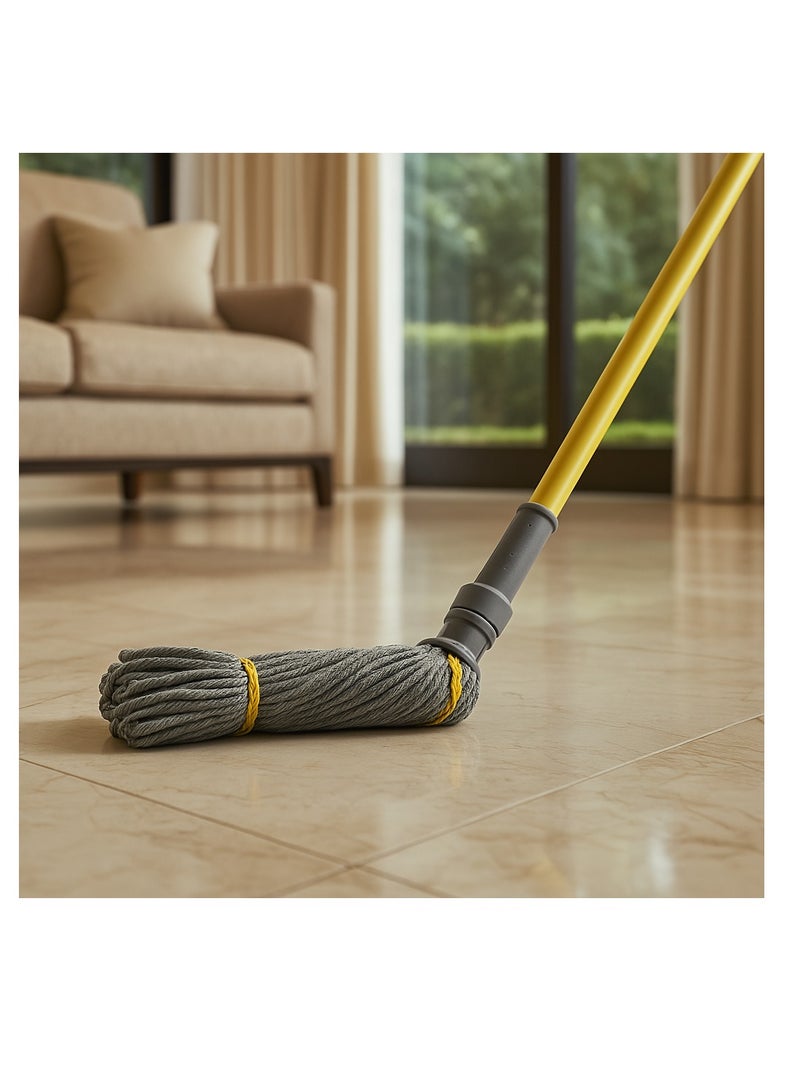 Royalford Royalbright Microfiber Twist Mop- RF12782/ with Iron Handle, for Wet Cleaning, Washable Head and a Long Hand Multicolor - Image 4
