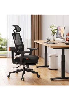 Ergonomic Office Chair for Work from Home, High Back Computer Chair with Adaptive Lumbar Support, 4D Armrest, Footrest, Recline, Adjustable Height & Headrest, Mesh Chair for Office (Pro Black) - pzsku/ZBE20A83D0C7CDA3A9CDBZ/45/_/1737547674/715b1ebb-1d8b-4f5a-af6b-9512c666333b