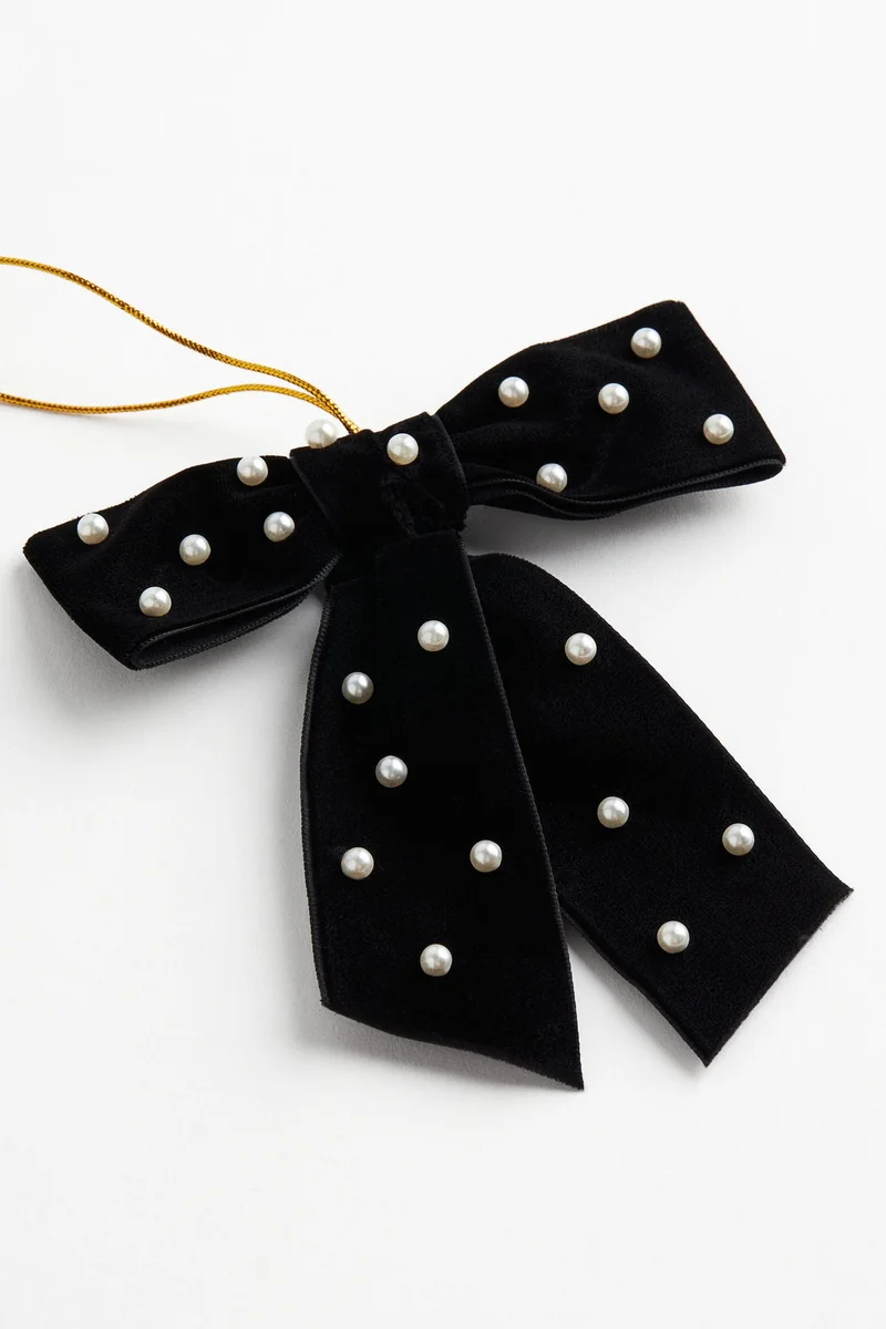H&M Large beaded bow decoration