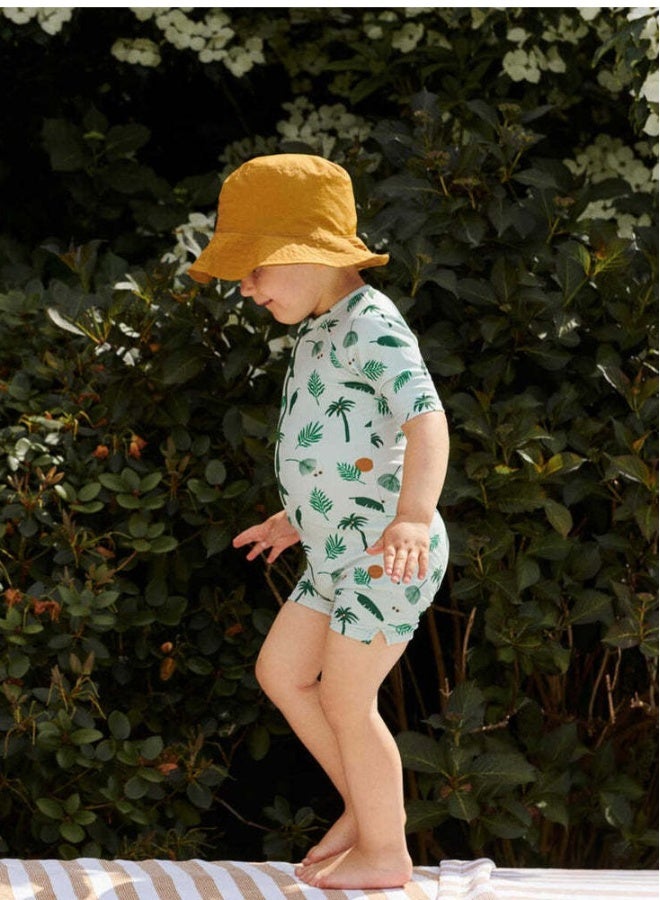 Generic Children's One Piece Swimsuit Baby Swimsuit One Piece Surfing Suit Baby Swimming Pool Kids Swimsuit With Swim Cap - Image 2