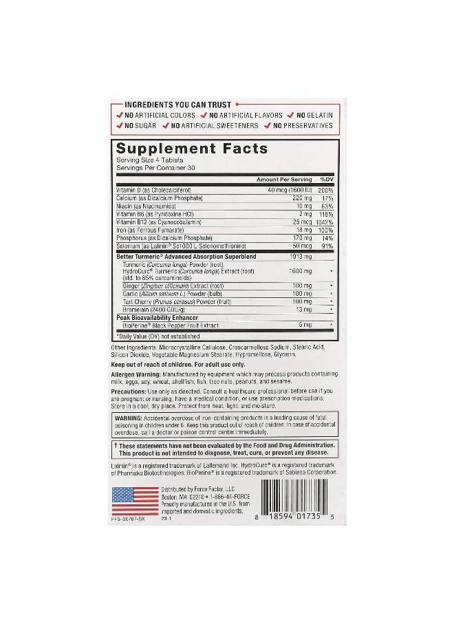 Force Factor Force Factor, Better Turmeric®, 120 Tablets  - Image 2