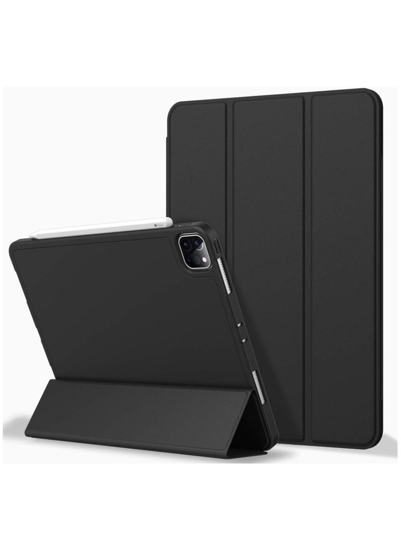 ELTRAZONE - iPad Pro 12.9 Case 2020 with Pencil Holder (4th Generation), Premium Protective Case Cover with Soft TPU Back and Auto Sleep/Wake Feature for 2020/2018 - Image 1