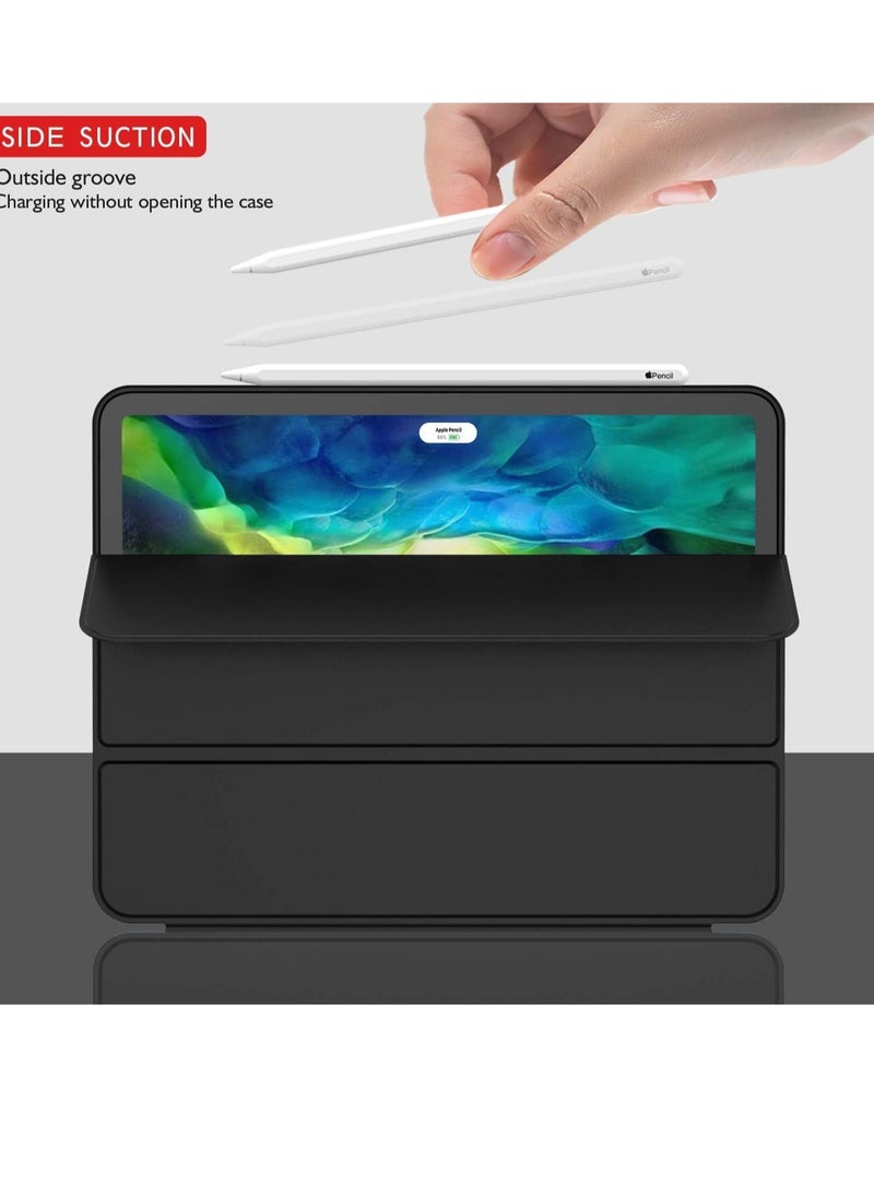 ELTRAZONE - iPad Pro 12.9 Case 2020 with Pencil Holder (4th Generation), Premium Protective Case Cover with Soft TPU Back and Auto Sleep/Wake Feature for 2020/2018 - Image 1