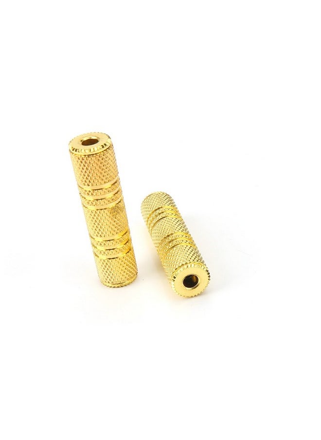 Devinal 3.5Mm Coupler Devinal 1 8" Trs Ts Female To Female Stereo Adapter Jack Gold Plated Female Gender Changer Aux Cord Connectors Extender 2 Pack  - Image 3