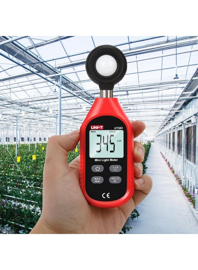 UNI-T UT383 Light Meter Lux Meter Lumens Digital Illuminance Meter 0~199,900 Lux (0~18,500 FC) Foot Candles Luxmeter for Film Photography Plants Photometer Lighting Intensity Brightness Measurement - Image 3