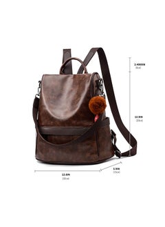 Generic Anti-theft Casual Shoulder Backpack Coffee  - Image 3